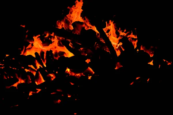 Brand Lågor Svart Bakgrund Blaze Brand Flamma Konsistens Bakgrund Vackert — Stockfoto