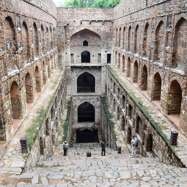 stock image Agrasen Ki Baoli (Step Well) situated in the middle of Connaught placed New Delhi India, Old Ancient archaeology Construction