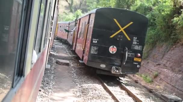 Shimla Himachal Pradesh Hindistan Mayıs 2022 Oyuncak Tren Kalka Shimla — Stok video