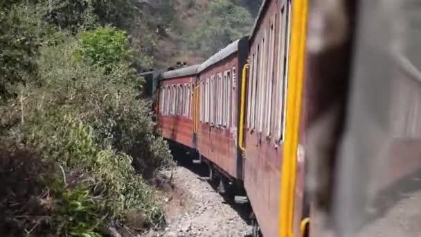 Shimla Himachal Pradesh Indie Maja 2022 Pociąg Zabawek Trasa Kalka — Wideo stockowe