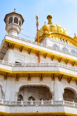 Amritsar, Punjab, Hindistan 'daki Altın Tapınak (Harmandir Sahib), Hindistan' ın ünlü Hint sih simgesi, Altın Tapınak, Amritsar, Hindistan 'daki Sihlerin ana mabedi