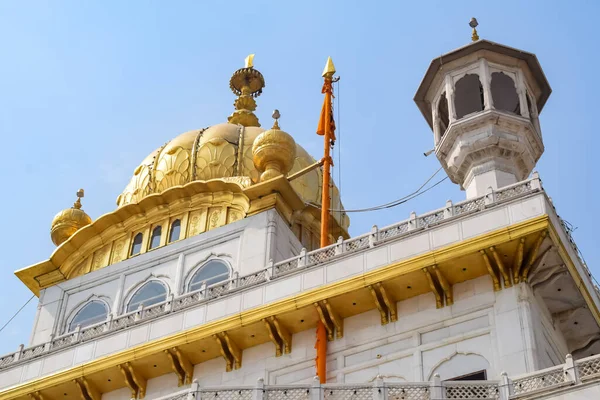 印度旁遮普邦Amritsar的Golden Temple Harmandir Sahib 印度著名锡克教标志Golden Temple 印度Amritsar锡克教主圣地Sikhs的建筑细节 — 图库照片