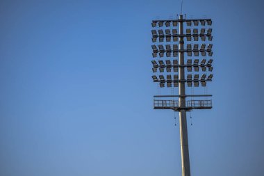 Kriket stadyumunun ışık direkleri Delhi, Hindistan, Kriket Stadyumu