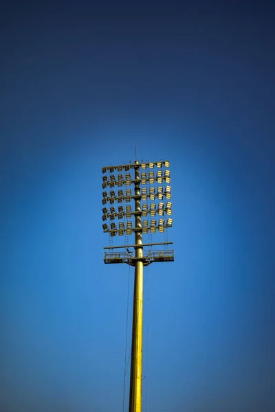 Krikett Stadion Ártéri Lámpaoszlopok Delhiben Indiában Cricket Stadium Light — Stock Fotó