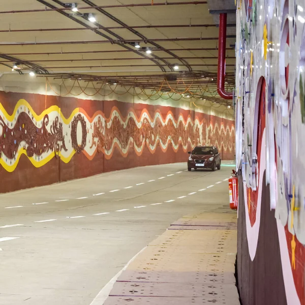 ニューデリー インド 2022年6月21日 ナレンドラ モディ首相はプラガティトンネルとプラガティ マイダン統合交通回廊プロジェクトの5つの地下通路を国家に捧げる プラガティ トンネルは交通移動のためにオープン — ストック写真