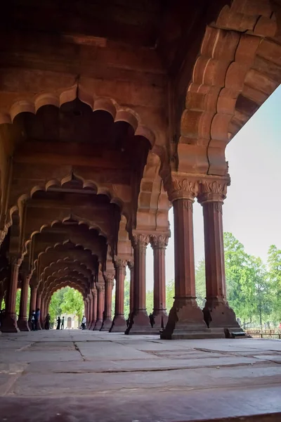 Detalles Arquitectónicos Lal Qila Fuerte Rojo Situado Old Delhi India —  Fotos de Stock