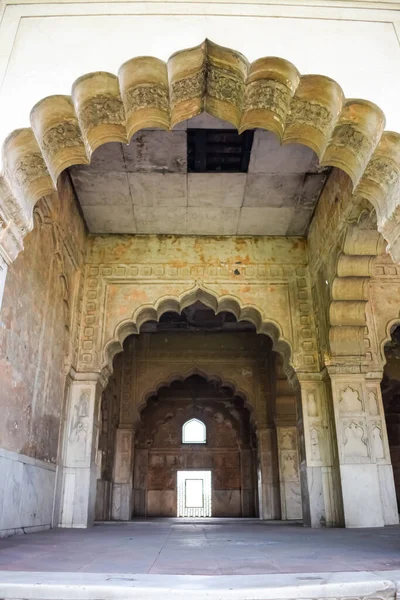 Detalles Arquitectónicos Lal Qila Fuerte Rojo Situado Old Delhi India — Foto de Stock
