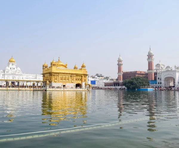 Belle Vue Sur Temple Harmandir Sahib Amritsar Punjab Inde Célèbre — Photo