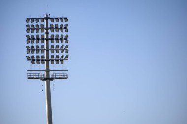 Kriket stadyumunun ışık direkleri Delhi, Hindistan, Kriket Stadyumu