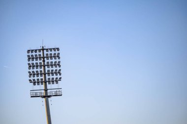 Kriket stadyumunun ışık direkleri Delhi, Hindistan, Kriket Stadyumu