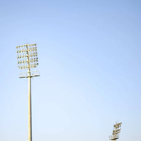 Estadio Cricket Luces Inundación Postes Delhi India Cricket Stadium Light — Foto de Stock