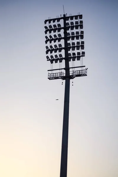 Cricket Stadium Flood Lights Poles Delhi India Cricket Stadium Light — 图库照片