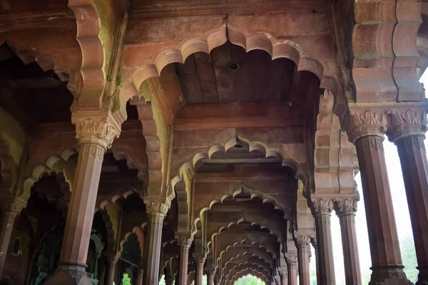 Detalles Arquitectónicos Lal Qila Fuerte Rojo Situado Old Delhi India — Foto de Stock