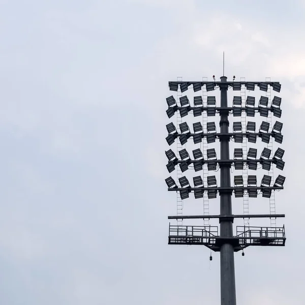 Поливка Стадіоні Крикет Освітлює Стовпи Делі Індія Cricket Stadium Light — стокове фото