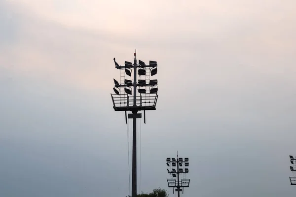 Estádio Críquete Luzes Inundação Pólos Delhi Índia Cricket Stadium Light — Fotografia de Stock