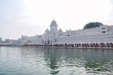 Amritsar, Punjab, Hindistan 'daki Altın Tapınak (Harmandir Sahib), Hindistan' ın ünlü Hint sih simgesi, Altın Tapınak, Amritsar, Hindistan 'daki Sihlerin ana mabedi