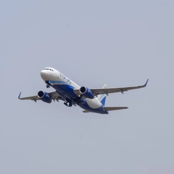Yeni Delhi Hindistan Nisan 2023 Indigo Airbus A320 Indra Gandhi — Stok fotoğraf