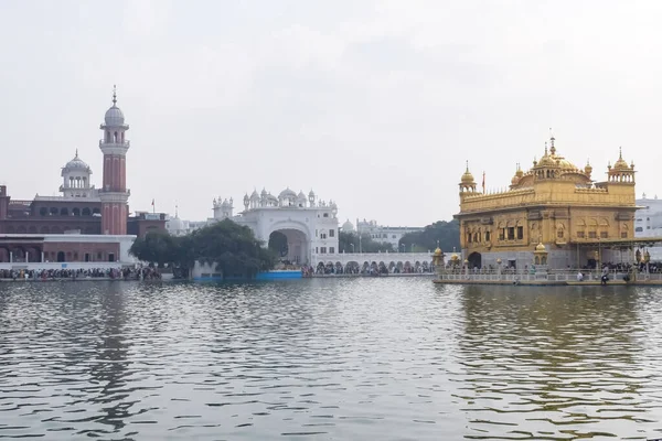 Belle Vue Sur Temple Harmandir Sahib Amritsar Punjab Inde Célèbre — Photo