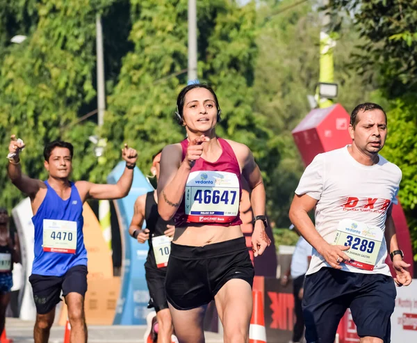 Nova Deli Índia Outubro 2022 Vedanta Delhi Half Marathon Corrida — Fotografia de Stock