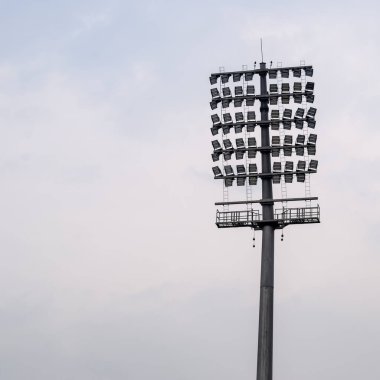 Kriket stadyumunun ışık direkleri Delhi, Hindistan, Kriket Stadyumu