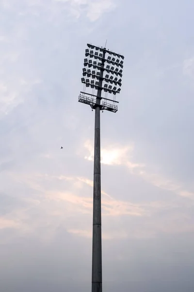 Phares Inondation Stade Cricket Poteaux Delhi Inde Phare Stade Cricket — Photo