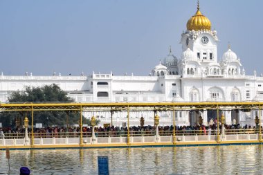 Amritsar, Punjab, Hindistan 'daki Altın Tapınak (Harmandir Sahib), Hindistan' ın ünlü Hint sih simgesi, Altın Tapınak, Amritsar, Hindistan 'daki Sihlerin ana mabedi