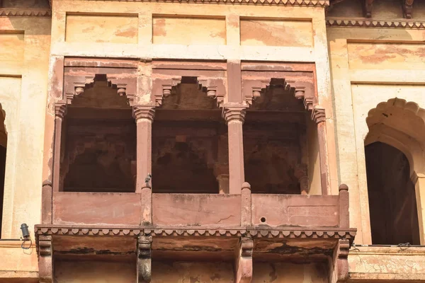 Piękny Widok Orchha Palace Fort Raja Mahal Chaturbhuj Świątyni Jahangir — Zdjęcie stockowe