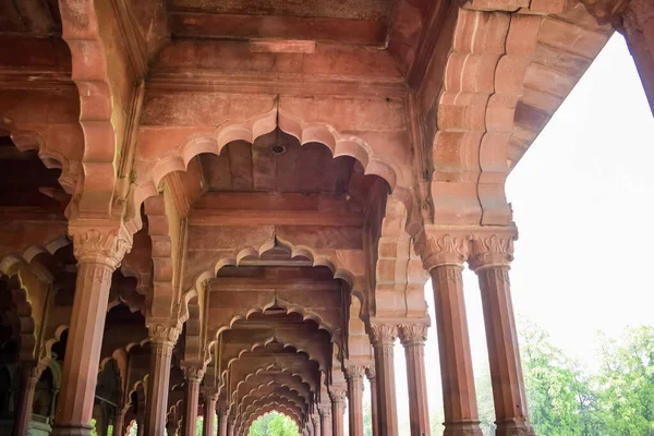 Detalii Arhitecturale Ale Lal Qila Fortul Roșu Situat Old Delhi — Fotografie, imagine de stoc