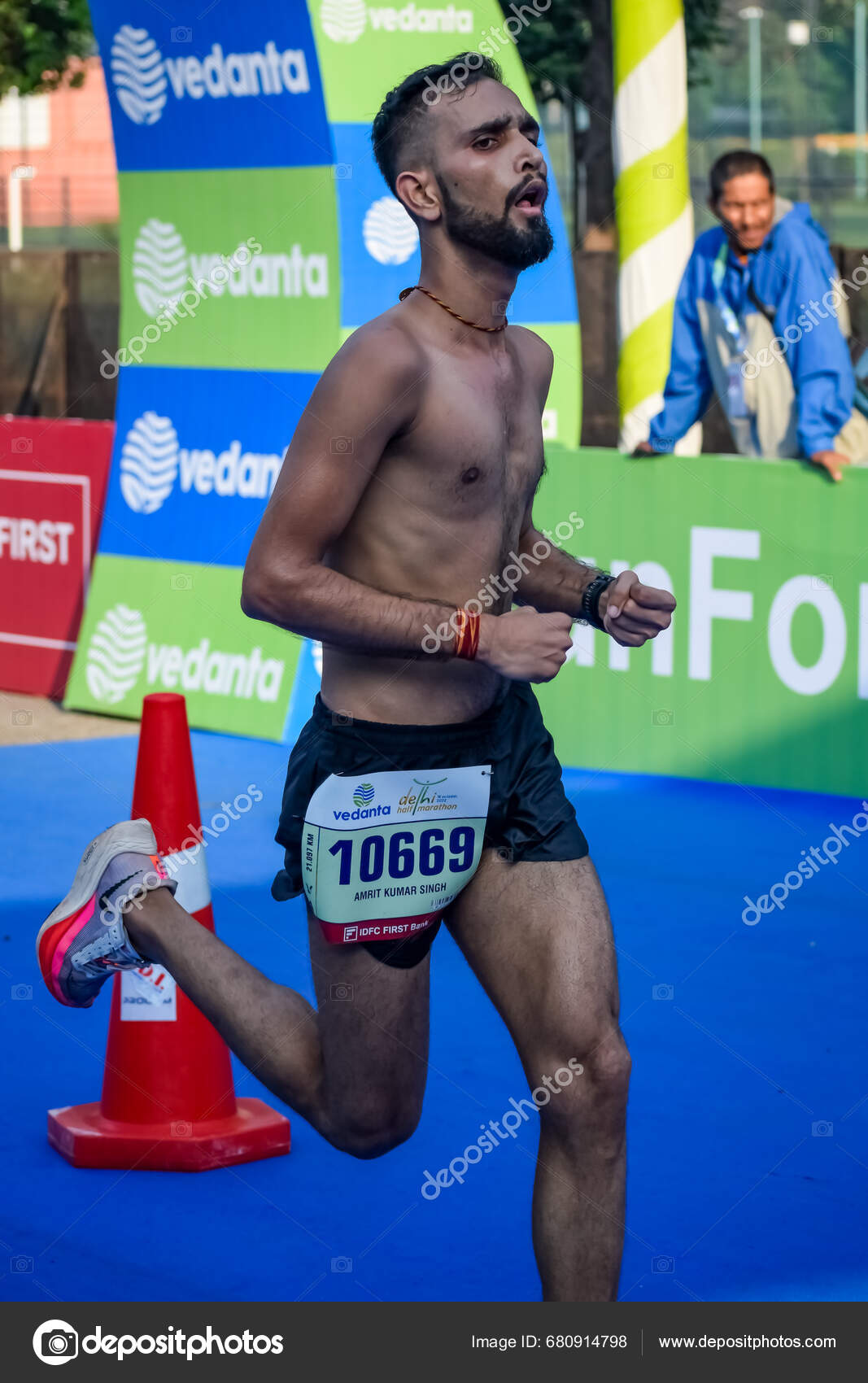  Neu Delhi Indien Oktober 2023 Vedanta Delhi Halbmarathon Rennen Nach Illustration 