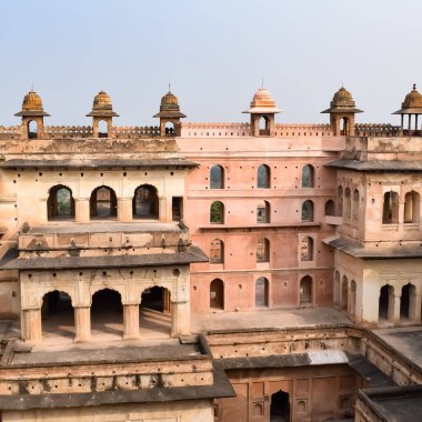 Orchha Sarayı Kalesi, Raja Mahal ve Chaturbhuj Tapınağı Jahangir Mahal, Orchha, Madhya Pradesh, Jahangir Mahal (Orchha Kalesi), Madhya Pradesh, Hindistan arkeolojik sahaları