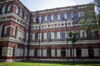 Lal Qila 'nın mimari detayları - Eski Delhi, Hindistan' daki Kızıl Kale, Delhi 'deki ünlü Hint şehirleri