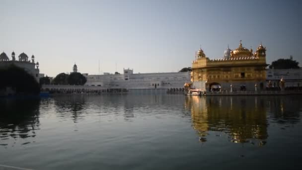 Beautiful View Golden Temple Harmandir Sahib Amritsar Punjab India Famous — Stock Video