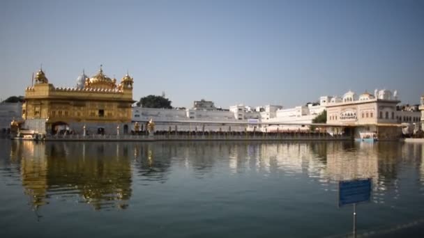 Belle Vue Sur Temple Harmandir Sahib Amritsar Punjab Inde Célèbre — Video