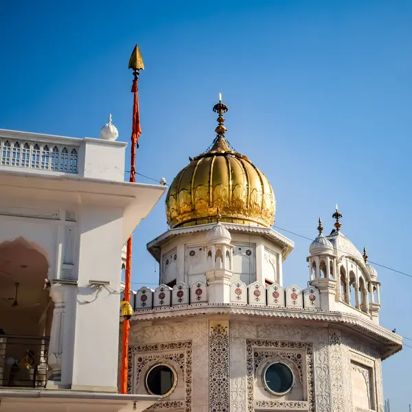Altın Tapınak içindeki mimari detaylarının görüntüsü - Amritsar 'daki Harmandir Sahib, Punjab, Hindistan' daki ünlü Hint sih simgesi, Altın Tapınak, Amritsar, Hindistan 'daki Sihlerin ana mabedi