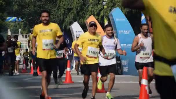 New Delhi Indie Października 2023 Vedanta Delhi Półmaraton Wyścigu Covid — Wideo stockowe