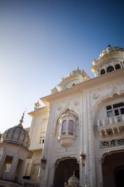 Altın Tapınak içindeki mimari detaylarının görüntüsü - Amritsar 'daki Harmandir Sahib, Punjab, Hindistan' daki ünlü Hint sih simgesi, Altın Tapınak, Amritsar, Hindistan 'daki Sihlerin ana mabedi