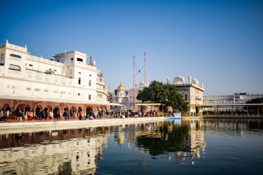 Altın Tapınak içindeki mimari detaylarının görüntüsü - Amritsar 'daki Harmandir Sahib, Punjab, Hindistan' daki ünlü Hint sih simgesi, Altın Tapınak, Amritsar, Hindistan 'daki Sihlerin ana mabedi