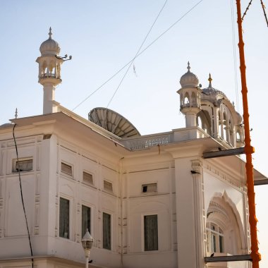 Altın Tapınak içindeki mimari detaylarının görüntüsü - Amritsar 'daki Harmandir Sahib, Punjab, Hindistan' daki ünlü Hint sih simgesi, Altın Tapınak, Amritsar, Hindistan 'daki Sihlerin ana mabedi