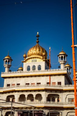 Altın Tapınak içindeki mimari detaylarının görüntüsü - Amritsar 'daki Harmandir Sahib, Punjab, Hindistan' daki ünlü Hint sih simgesi, Altın Tapınak, Amritsar, Hindistan 'daki Sihlerin ana mabedi