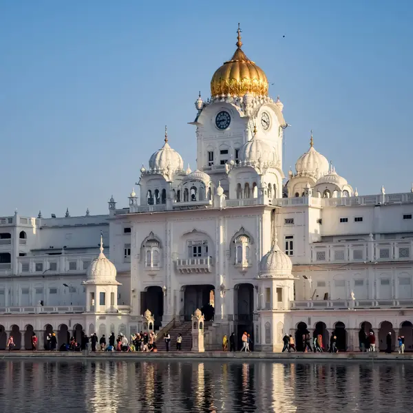 stock image View of details of architecture inside Golden Temple - Harmandir Sahib in Amritsar, Punjab, India, Famous indian sikh landmark, Golden Temple, the main sanctuary of Sikhs in Amritsar, India