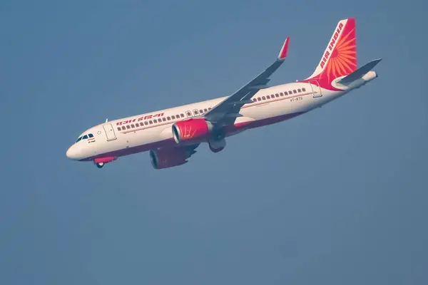 New Delhi India December 2023 Air India Airbus A320 Stijgt — Stockfoto