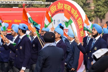Delhi, Hindistan - 26 Aralık 2023 - Veer Bal Diwas, 10 ve son Sikh Guru Gobind Singh 'in dört oğlunun şehit olması anısına, Ocak 2021' de Modi 26 Aralık 'ta Veer Bal Diwas olarak gözlemlendiğini duyurdu.