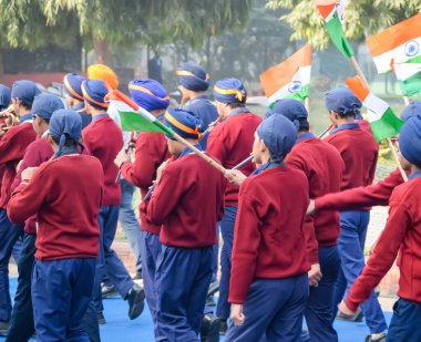 Delhi, Hindistan - 26 Aralık 2023 - Veer Bal Diwas, 10 ve son Sikh Guru Gobind Singh 'in dört oğlunun şehit olması anısına, Ocak 2021' de Modi 26 Aralık 'ta Veer Bal Diwas olarak gözlemlendiğini duyurdu.