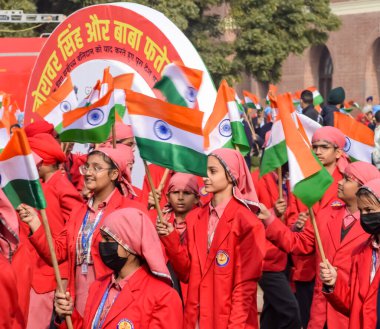 Delhi, Hindistan - 26 Aralık 2023 - Veer Bal Diwas, 10 ve son Sikh Guru Gobind Singh 'in dört oğlunun şehit olması anısına, Ocak 2021' de Modi 26 Aralık 'ta Veer Bal Diwas olarak gözlemlendiğini duyurdu.