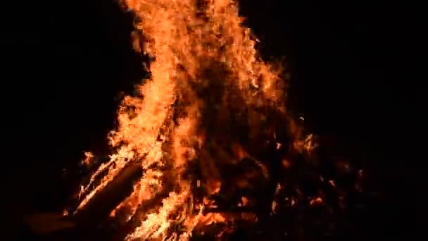 Oheň Plameny Černém Pozadí Požár Oheň Plamen Textury Pozadí Krásně — Stock video
