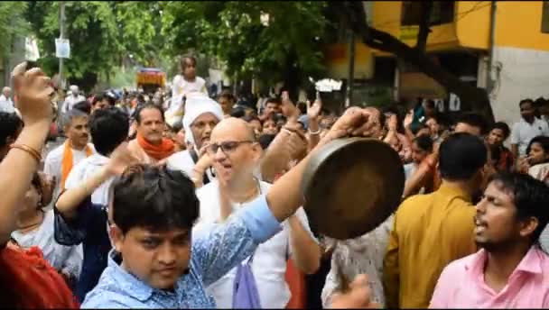Yeni Delhi Hindistan Temmuz 2023 Ratha Yatra Rathyatra Vesilesiyle Delhi — Stok video