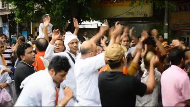 New Delhi Indie Lipca 2023 Ogromne Zgromadzenie Wielbicieli Różnych Części — Wideo stockowe