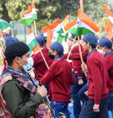 Delhi, Hindistan - 26 Aralık 2023 - Veer Bal Diwas, 10 ve son Sikh Guru Gobind Singh 'in dört oğlunun şehit olması anısına, Ocak 2021' de Modi 26 Aralık 'ta Veer Bal Diwas olarak gözlemlendiğini duyurdu.