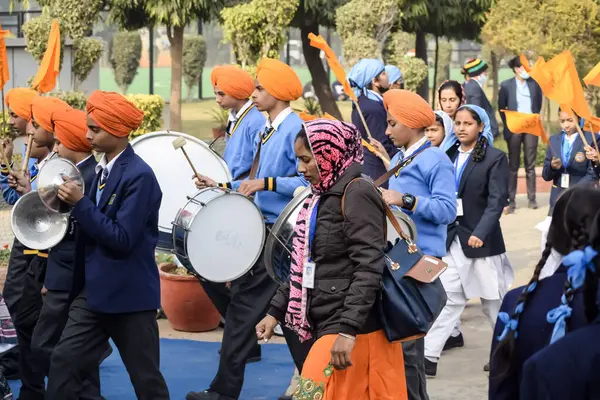 stock image Delhi, India - December 26 2023 - Veer Bal Diwas commemorates the martyrdom of the four sons of tenth and last Sikh Guru Gobind Singh, In Jan 2021 PM Modi announced Dec 26 observed as Veer Bal Diwas