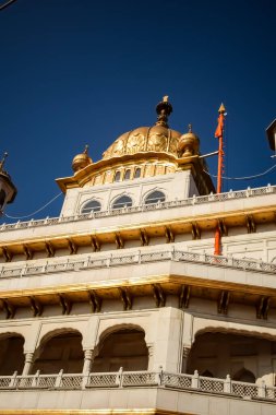 Altın Tapınak içindeki mimari detaylarının görüntüsü - Amritsar 'daki Harmandir Sahib, Punjab, Hindistan' daki ünlü Hint sih simgesi, Altın Tapınak, Amritsar, Hindistan 'daki Sihlerin ana mabedi